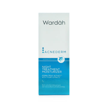 Wardah, Acnederm, Night Treatment Moisturizer, 40 ml